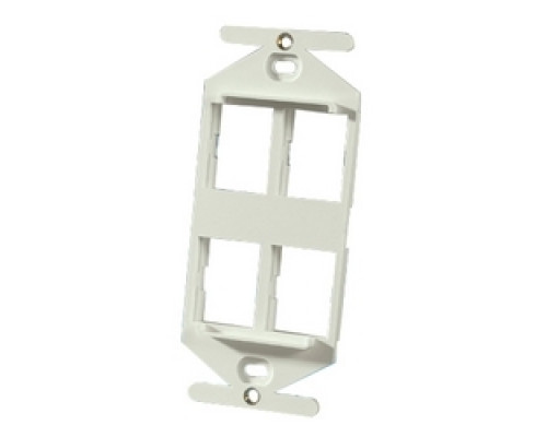 ORTRONICS  41900018               TracJack Stylistics Frame, four-port, Fog White