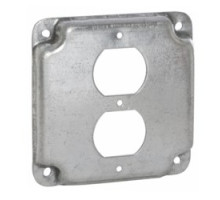 RACO MFG  902C               4 In. Square Exposed Work Covers - Raised 1/2 In., 1 Duplex Receptacle