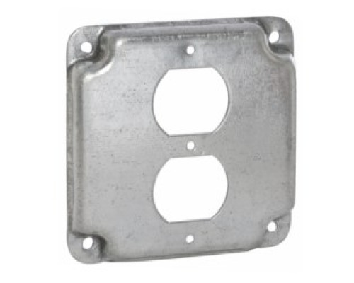RACO MFG  902C               4 In. Square Exposed Work Covers - Raised 1/2 In., 1 Duplex Receptacle