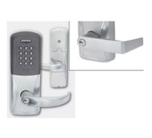SCHLAGE ALLEGION BRAND  AD300-CY70LLL-RHO-626-L-RHR 13-247 10-025 134        Electronic Door Lock, Cylindrical Chassis, Right Hand Reverse, Rhodes Lever, Satin Chrome, Without Reader, 6-Pin Cylinder, For Class/Storeroom