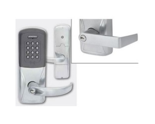 SCHLAGE ALLEGION BRAND  AD300-993R70LLL-RHO-626-L-RHR COVER ONLY 134        Electronic Door Lock, Rim/CVC/CVR Exit Trim Chassis, Right Hand Reverse, Rhodes Lever, Satin Chrome, With Cover, Without Reader, Cylinder, For Class/Storer