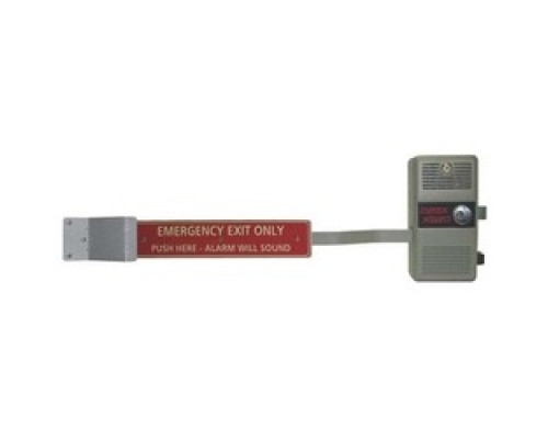 DETEX CORPORATION  ECL-600               Exit Control Lock, Fire Rated, Rugged, Non-Handed, Corrosion-Resistant, Alloy Body, Gray, With 100 dB Alarm and 9 Volt Battery