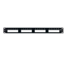 SIEMON COMPANY  MX-PNL-24               Copper, Patch Panel, MAX, Empty, UTP, 24 Openings, Flat, 1U, Black, Detached Wire Manager