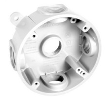HUBBELL PREMISE WIRING PRB57550WH        Outlet Box, Round, Weatherproof, 5 1/2