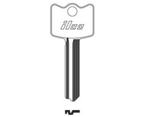 KABA ILCO CORP  B1179-1C NP A08  AA01110012              Cylinder Lock Key Blank, Brass, Nickel Plated, 8 Price Group, For Arrow