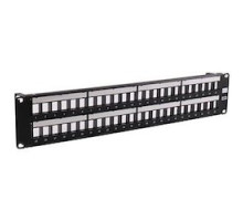 HUBBELL PREMISE WIRING  HPJ48               Patch Panel, Jack, Unloaded, 48 Port, 2u, 19