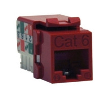 TRIPP LITE  N238-001-RD               Cat6/Cat5e 110 Style Punch Down Keystone Jack - Red, TAA