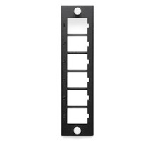 LEVITON  5F100-6QP               Opt-X QuickPort Plate, Empty, Black