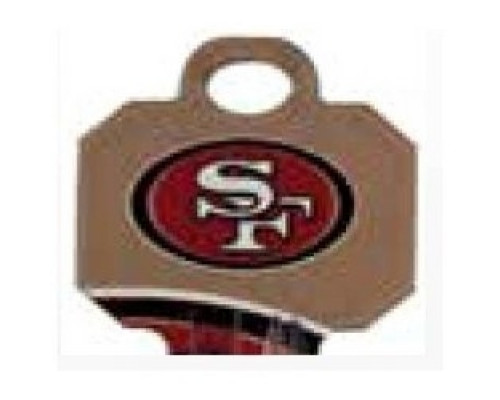 KABA ILCO CORP  KCSC1-NFL-49ERS A48               Decorative Key Blank, NFL Team Key, Schlage, 49ERS Logo, Individually Carded, SC1 Keyway, 48 Price Group