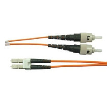 COMPULINK  LCCSTCD1               2-Fiber Jumper 3.3ft / 1m 62.5 micron multimode LC to ST ceramic tip, Premium Performance OM1