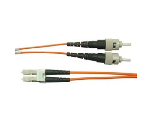 COMPULINK  LCCSTCD1               2-Fiber Jumper 3.3ft / 1m 62.5 micron multimode LC to ST ceramic tip, Premium Performance OM1