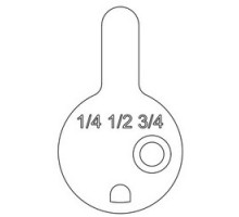 SCHLAGE ALLEGION BRAND  B520-737        Door Lock Cylinder Cam, For 1-1/4