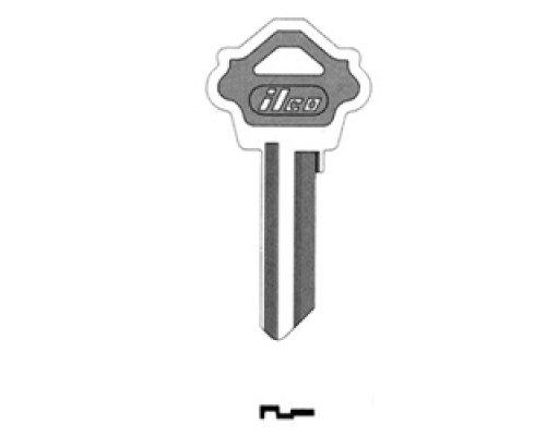 KABA ILCO CORP  WK2-BR BR A34  IAE00000960              Cylinder Lock Key Blank, Natural Brass, 34 Price Group, For Weslock