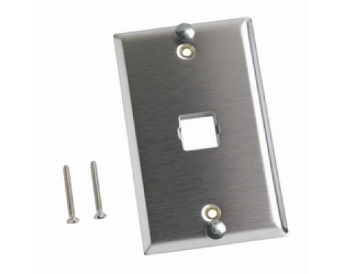 COMMSCOPE ENTERPRISE SOLUTIONS  760100891  M10LW4SP              M10LW4SP 1-Port Single Gang Stainless Steel Telephone Faceplate