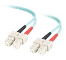 QUIKTRON  852-442-020               6m SC-SC 10Gb 50/125 OM3 Duplex Multimode PVC Fiber Optic Cable - Aqua