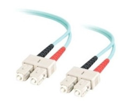 QUIKTRON  852-442-017               5m SC-SC 10Gb 50/125 OM3 Duplex Multimode PVC Fiber Optic Cable - Aqua