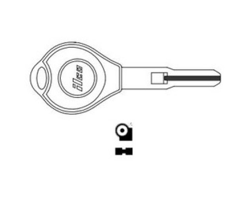 KABA ILCO CORP  INF90 NS A74               Vehicle Key Blank, Natural Nickel Silver, For Nissan/Infiniti, 21 Price Group
