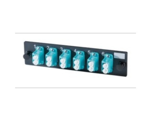 ORTRONICS OFP-LCD12LC        6-LC 12 fibers multimode aqua adapters with ceramic alignment sleeves