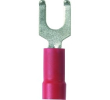 PANDUIT  PV18-10FFB-3               FLANGED FORK TERMINAL 22-16AWG, VINYL INSULATED #10 STUD,ROHS, RED, 3000/REEL
