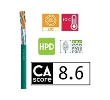 BERK-TEK  11082057               UTP Cable, Plenum, 23 AWG, Solid, Cat 6A, 4-Pair, 0.27