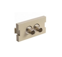 LEVITON  41081-4WP               Angled QuickPort Wallplate 4-Port, Single Gang, White