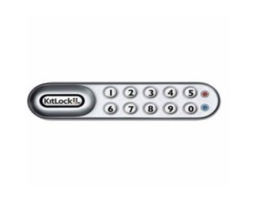 CODELOCKS LLC  KL1000 SG RH               Electronic Cabinet Lock Kit, Cam Lock, Horizontal, Right Hand, 10-Key, Silver Gray, With Interchangeable Spindle, For 1/4 to 1