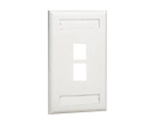 PANDUIT  NK2FWHY               NetKey Faceplate Label Pocket 2 Port White