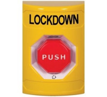 SAFETY TECHNOLOGY INTL SS2209LD-EN        Pushbutton Switch, Multi-Purpose, Turn-To-Reset Illuminated Switch Configuration, Lockdown Legend, English Language, Yellow, Without Cover