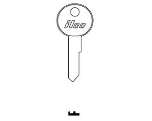 KABA ILCO CORP  LF5 NP A12               Cylinder Lock Key Blank, Brass, Nickel Plated, 12 Price Group, For Lowe and Fletcher