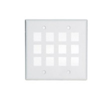 ON-Q/LEGRAND  WP3212WH               Keystone Wallplate, 2-Gang, 12-Port, 4.6