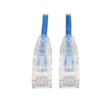 TRIPP LITE N201-S02-BL        Cat6 Gigabit Snagless Molded Slim UTP Patch Cable RJ45 M/M , Blue, 2 ft.