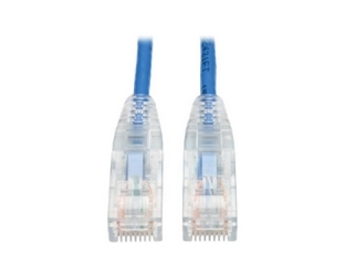 TRIPP LITE N201-S02-BL        Cat6 Gigabit Snagless Molded Slim UTP Patch Cable RJ45 M/M , Blue, 2 ft.