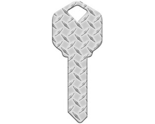 HOWARD KEYS  KW-HK41               Decorative Key Blank, Kwikset, Diamond Plate Design