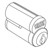 KABA ILCO CORP  6840-04-1006-S               Cylinder Lock Interchangeable Core, Peaks Classic, 140 6-Pin, Uncombinated, S Keyway, Small Format, Spring Cover, Satin Brass