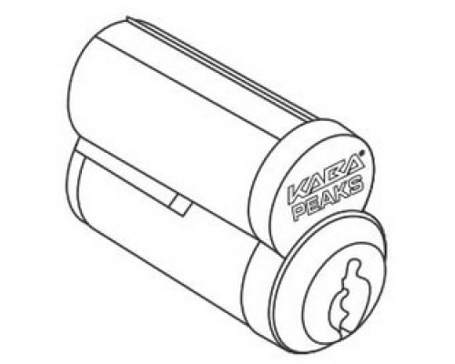 KABA ILCO CORP  6840-04-1006-S               Cylinder Lock Interchangeable Core, Peaks Classic, 140 6-Pin, Uncombinated, S Keyway, Small Format, Spring Cover, Satin Brass