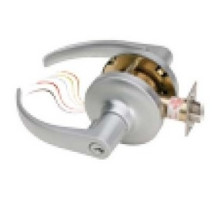 SECURITY DOOR CONTROLS  Z7252GQ               Electrified Cylindrical Lockset, Fail Secure, Galaxy Lever Trim, Outside Locked, SPDT REX Output, 12/24 Volt DC, 600/300 Milliampere, 9/16