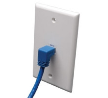 TRIPP LITE N204-003-BL-DN        Cat6 Gigabit Molded Patch Cable RJ45 Right Angle Down M to RJ45 M - Blue, 3-ft.