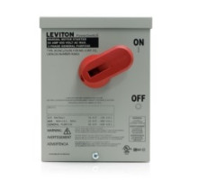 LEVITON  N3603               60 Amp, 600 Volt, Toggle In Type 3R Enclosure, Three, Pole, AC Motor Starting Switch, Suitable as Motor Disconnect, Industrial Grade, Black