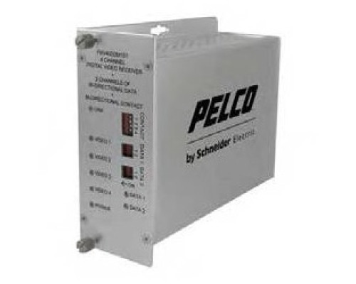 PELCO  FTV40D2M1ST               4-channel 10-bit Digital Video Multiplexer 2 Data Bi-directional and 1 Contact Closure Bi-directional Transmitter Multimode ST Connector