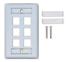 BELDEN  AX104232               KeyConnect Stainless Steel Faceplates 4-Port, Single Gang, Flush