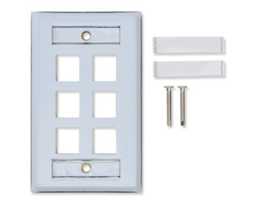 BELDEN  AX104232               KeyConnect Stainless Steel Faceplates 4-Port, Single Gang, Flush