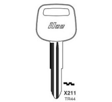 KABA ILCO CORP  TR44 NP A05  X211              Vehicle Key Blank, Brass, Nickel Plated, 5 Price Group, For Toyota