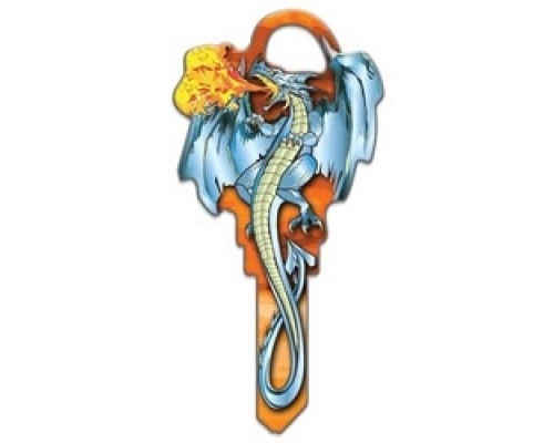 LUCKY LINE PRODUCTS INC  B145K               House Key, Kwikset, Dragon, Brass, Enamel Coating, 1 each per Card