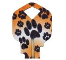 KABA ILCO CORP  SC1-PAW A38               Decorative Key Blank, Personali-Keys, Schlage/Baldwin, Paw Design, Small Bow, Big Impact, SC1 Keyway, 39 Price Group