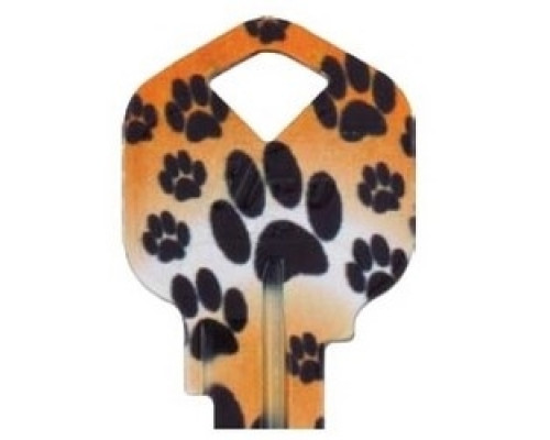 KABA ILCO CORP  SC1-PAW A38               Decorative Key Blank, Personali-Keys, Schlage/Baldwin, Paw Design, Small Bow, Big Impact, SC1 Keyway, 39 Price Group
