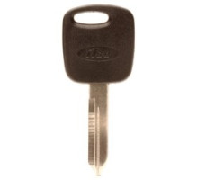 KABA ILCO CORP  H72-PT NP  IAX00000312              Vehicle Key Blank, Transponder Key, Brass, Nickel Plated, For Ford