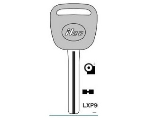 KABA ILCO CORP  LXP90-P NS A96               Vehicle Key Blank, Plastic Head, Special Key Machine, Brass, Nickel Plated, 20 Price Group, For Lexus/Toyota, Mazda, Toyota