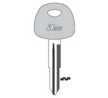 KABA ILCO CORP  HY14-P NP A09  AJ01626012              Vehicle Key Blank, Plastic Head, Brass, Nickel Plated, 9 Price Group, For Hyundai