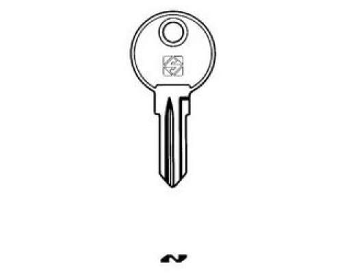 KABA ILCO CORP  KI10R NP A22  AF00006952              Vehicle Key Blank, Brass, Nickel Plated, 23 Price Group, For Gas Cap Lock