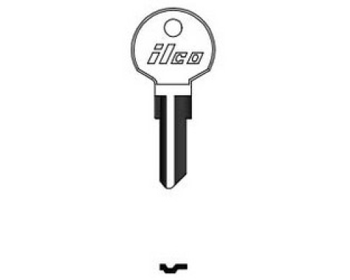 KABA ILCO CORP  1054UN NP A02  AL9984800B              Cylinder Lock Key Blank, Brass, Nickel Plated, 2 Price Group, For Ilco